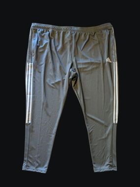 adidas Black Track Pants Gray with White Side Stripes Size 4xl Nwt